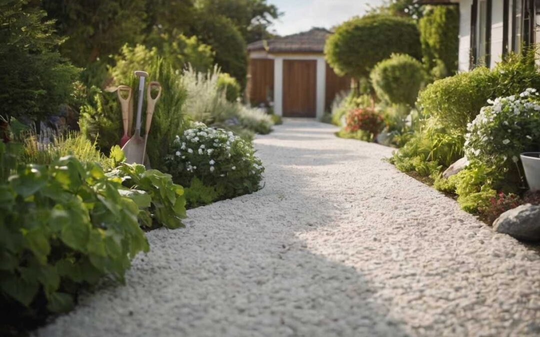 Nettoyer du gravier blanc au jardin : astuces simples